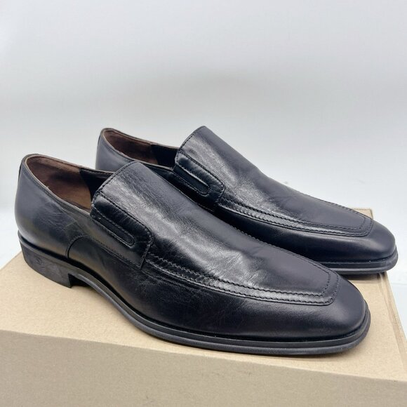 Bruno Magli Raging Nappa Slip On Loafer Dress Shoes Black Leather Men US 11 $395 - Picture 3 of 12